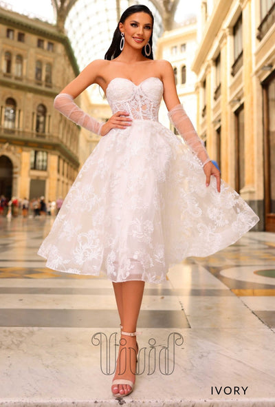 Nicoletta Fleur Dress NC1004 in Ivory / Whites