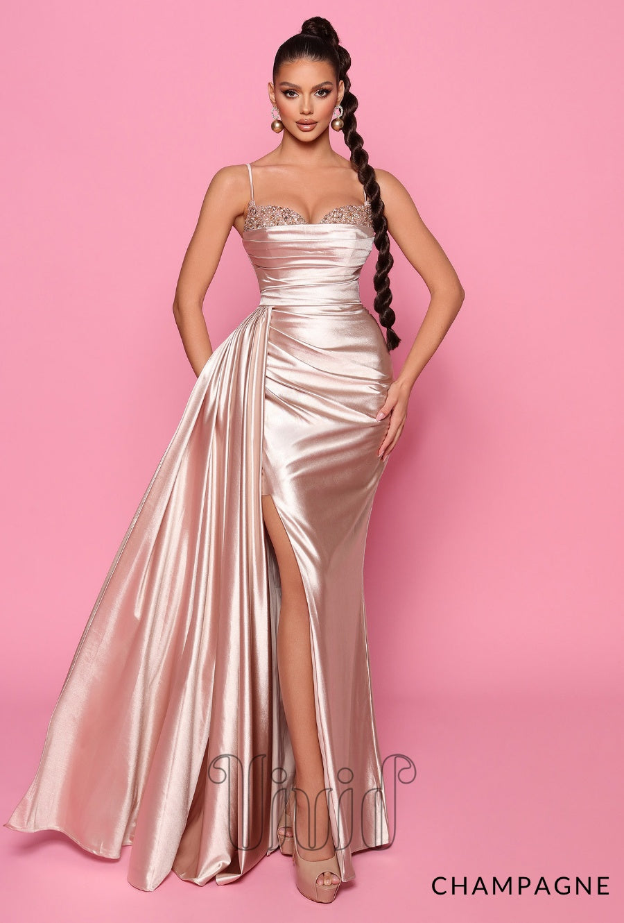 pastel mint green bridesmaid dresses Amalia Gown NP153 by Nicoletta
