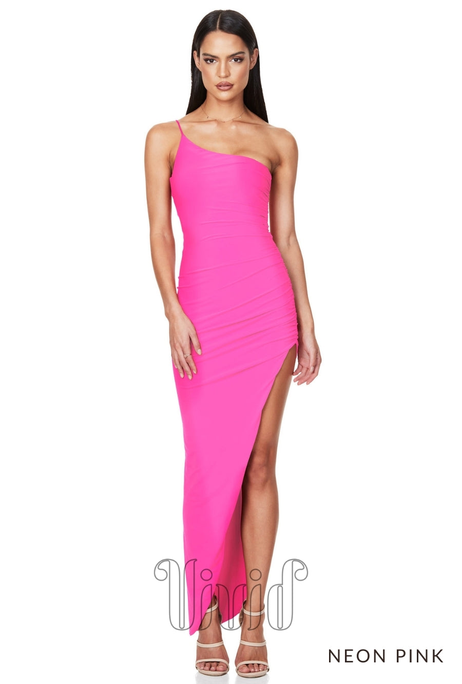 Neon one best sale shoulder dress