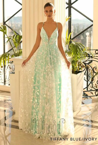 Nicoletta Andrina Gown NC1070 in Tiffany Blue/Ivory / Blues