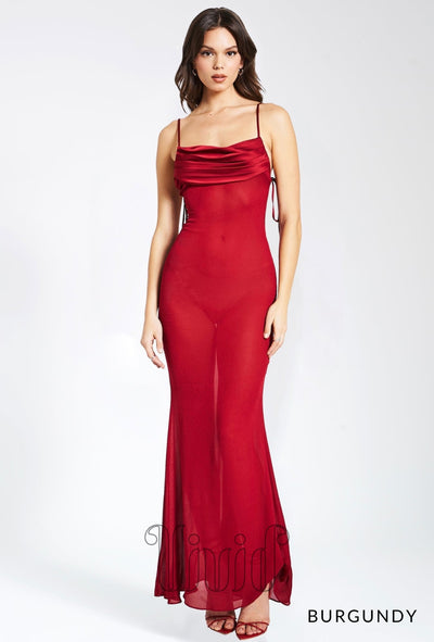 Vivid Formal Bianca Gown in Burgundy / Reds