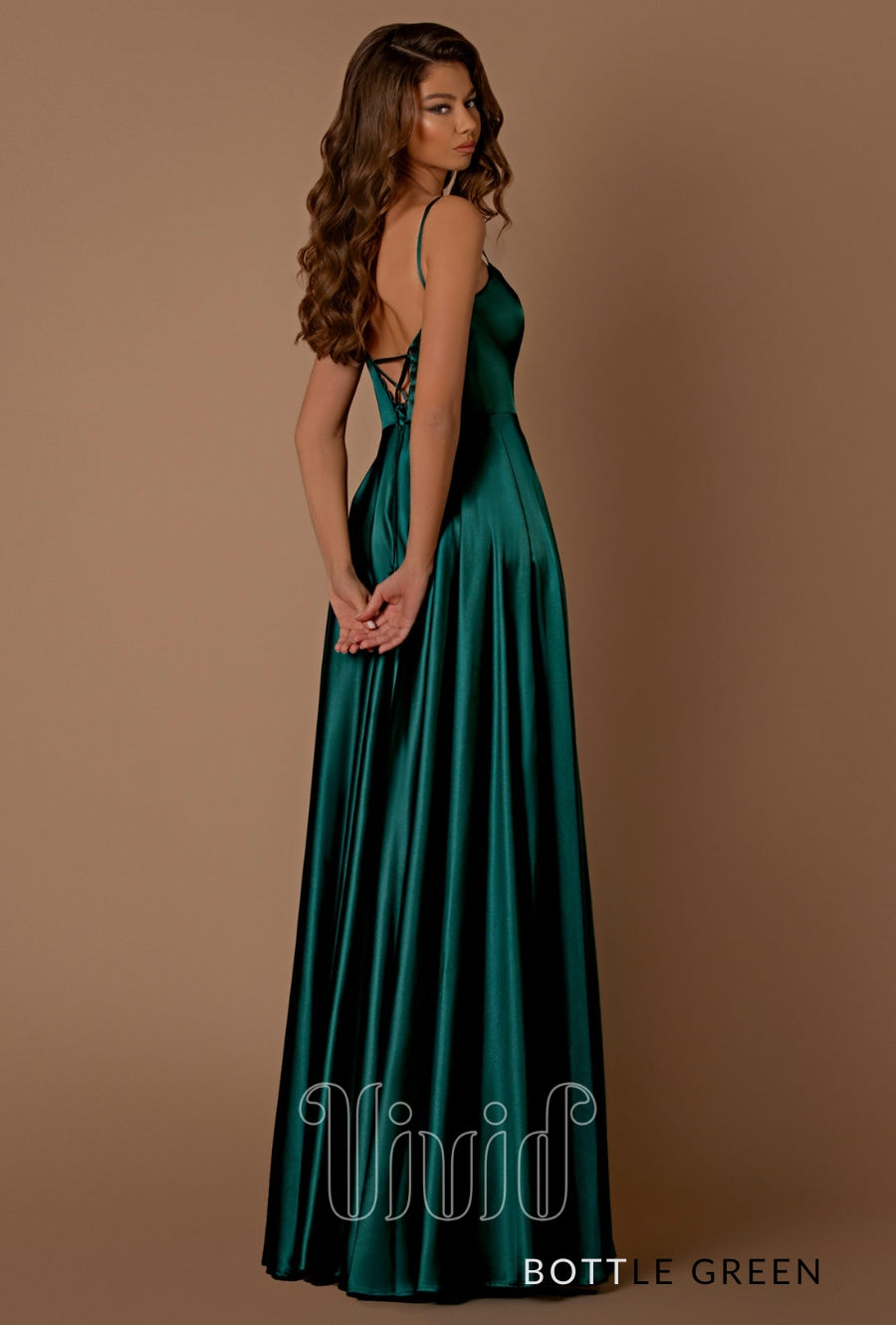 bottle green evening dress Brianna Gown NBM1026 by Nicoletta Bridesmaids