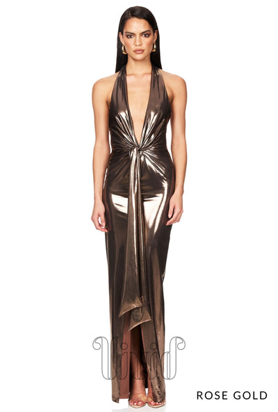 Nookie Chroma Gown in Rose Gold / Golds