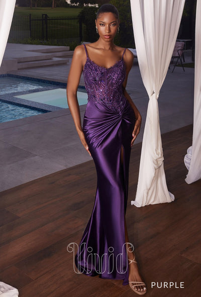 Vivid Luxe Claretta Gown in Purple / Purples