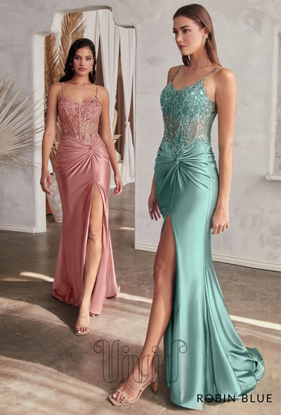 Vivid Luxe Claretta Gown in Robin Blue / Blues