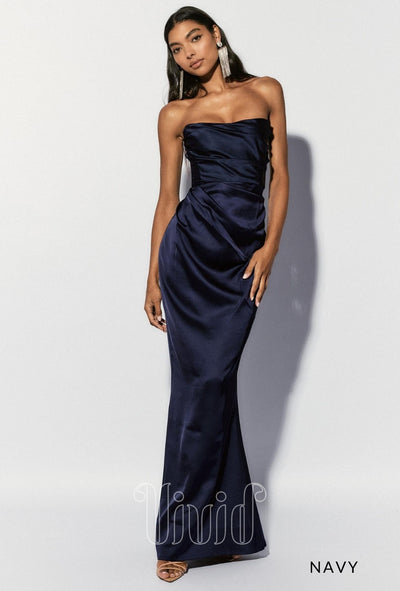 Nookie Emelie Strapless Gown in Navy / Blues