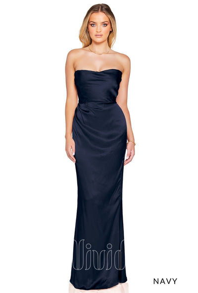 Nookie Emelie Strapless Gown in Navy / Blues