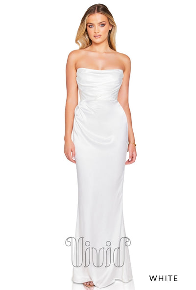 Nookie Emelie Strapless Gown in White / Whites