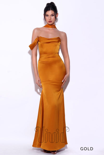 Vivid Formal Irina Gown in Gold / Golds