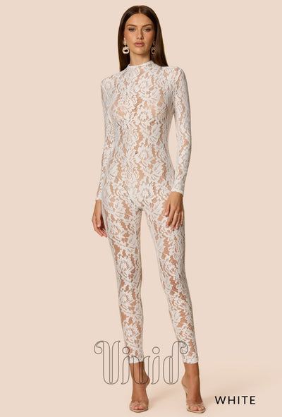 Nookie Lennox Catsuit in White / Whites