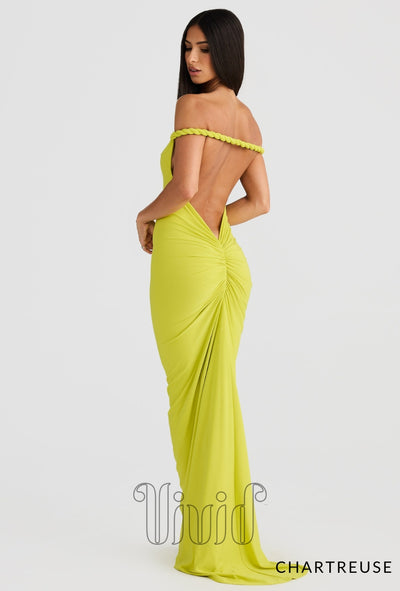 Melani The Label Maia Multi-Way Gown in Chartreuse / Greens