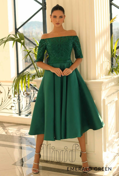 Nicoletta Margot Dress NC1072 in Emerald Green / Greens