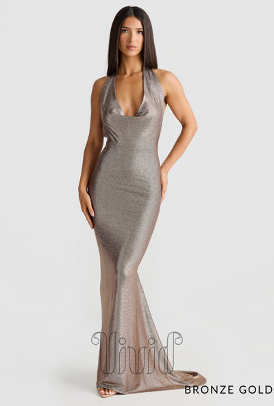 Melani The Label Maria Gown in Bronze Gold / Golds