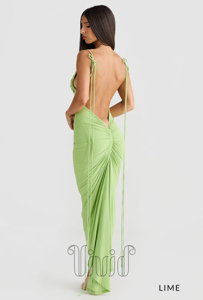Melani The Label Olivia Dress in Lime / Greens