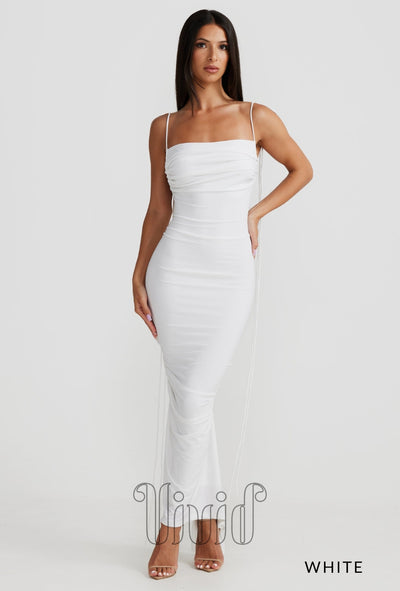 Melani The Label Olivia Dress in White / Whites