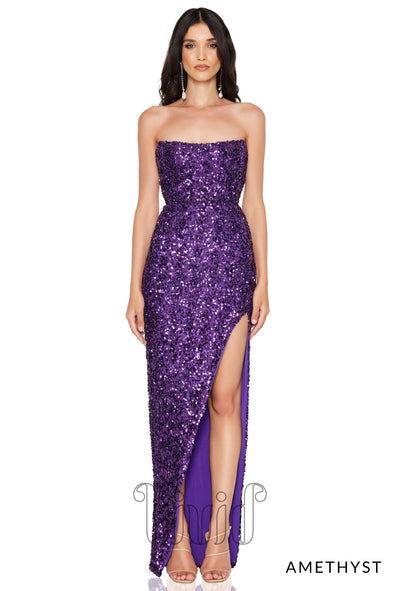 Nookie Revel Strapless Gown in Amethyst / Purples