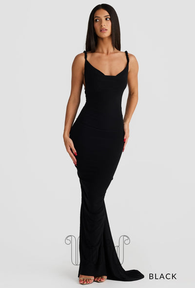 Melani The Label Yelena Gown in Black / Blacks