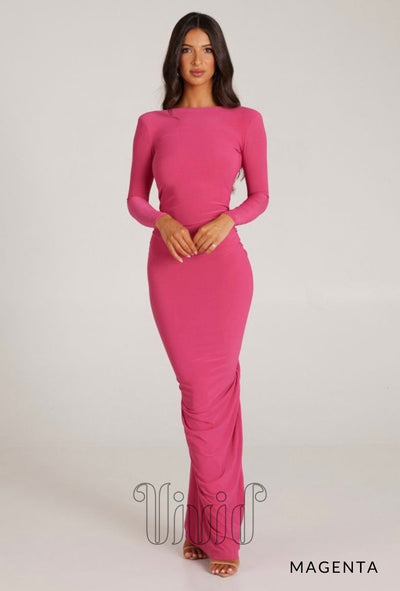 Melani The Label Yvonne Reversible Gown in Magenta / Pinks