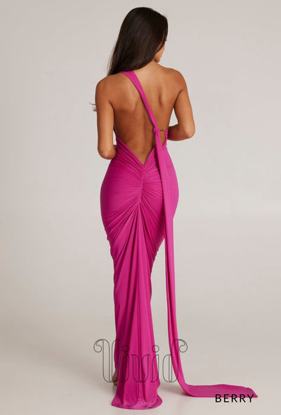 Melani The Label Constantina Gown in Berry / Purples