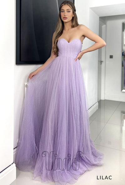 Jadore Fifi Strapless Gown JX6007 in Lilac / Purples