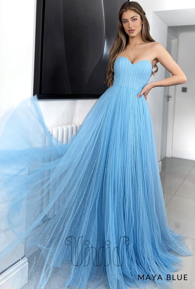 Jadore Fifi Strapless Gown JX6007 in Maya Blue / Blues