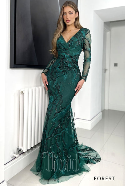 Jadore Gillian Gown JX6092 in Forest / Greens