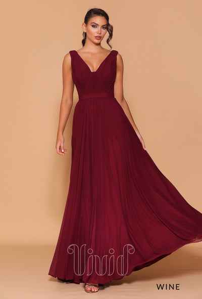 Les Demoiselle Greta Gown LD1105 in Wine / Reds