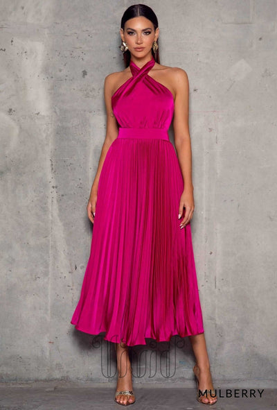 Elle Zeitoune Jaylee Dress in Mulberry / Pinks
