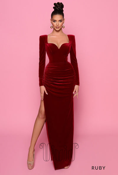 Nicoletta Teresa Gown NP169 in Ruby / Reds
