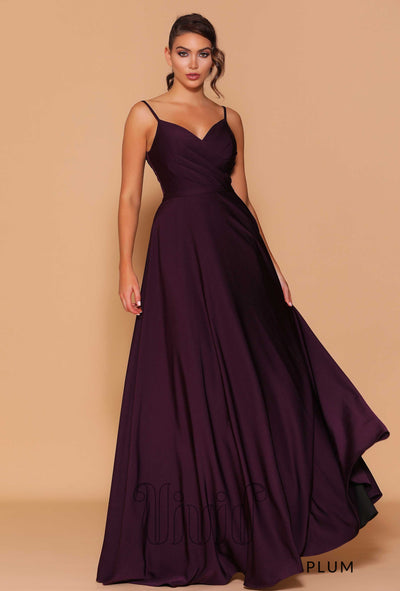 Les Demoiselle Bobbie Gown LD1128 in Plum / Purples