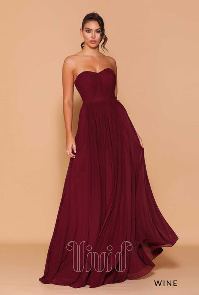 Les Demoiselle Irena Gown LD1092 in Wine / Reds